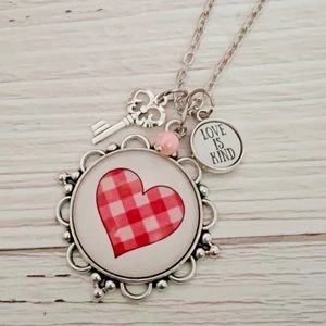 - Heart, necklace, bracelet, and earrings